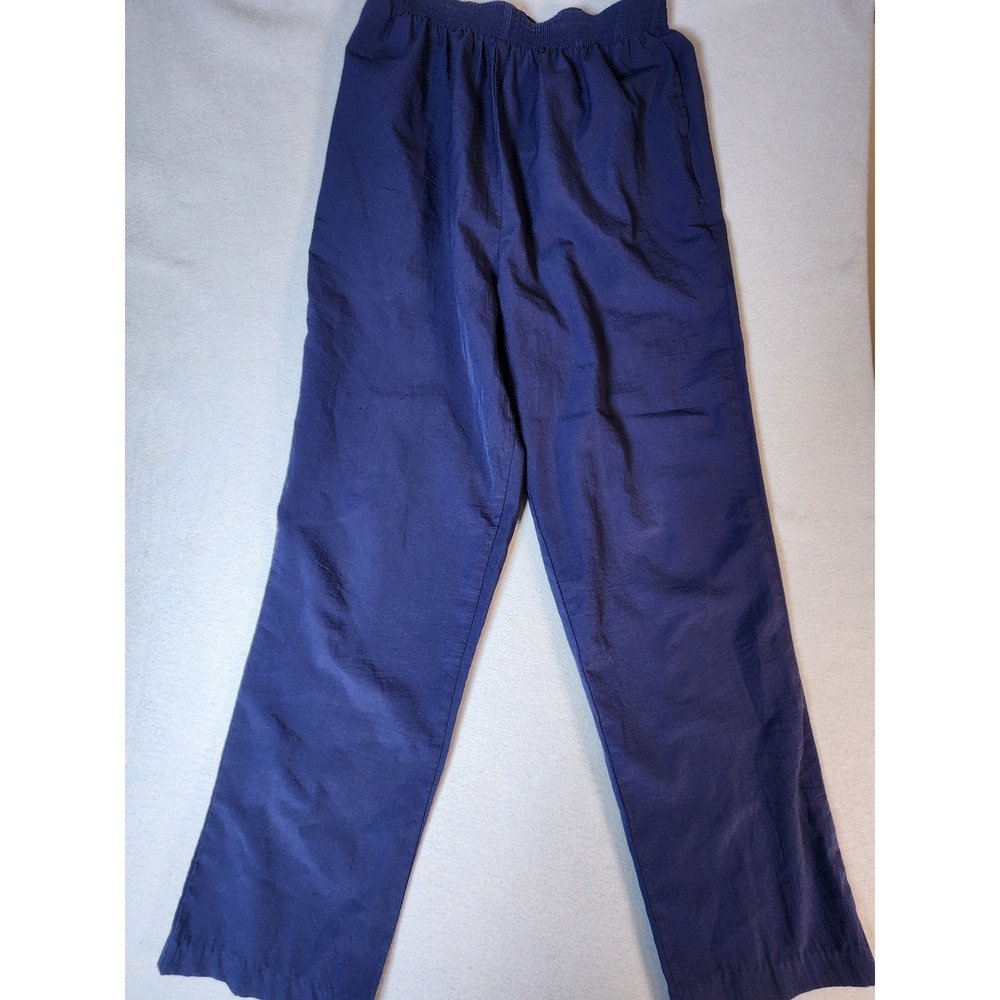 BonWorth Vintage Navy Blue Windbreaker Track Pants Elastic Waist Made in USA M
